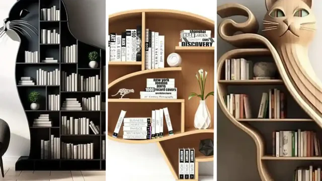 مدل کتابخانه فانتزی | کتابخانه دیواری انتخابی شیک و کاربردی برای دکوراسیون مینیمال