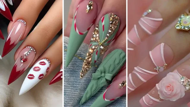 طراحی ناخن بلند ترند | طرح‌های لاکچری برای استایل خاص