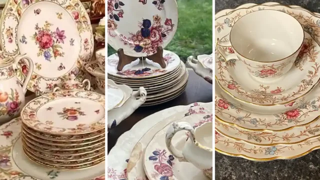 مدل ظروف چینی گلدار | ‫‫سرویس چینی گل سرخی ترکیب نوستالژی و مدرنیته