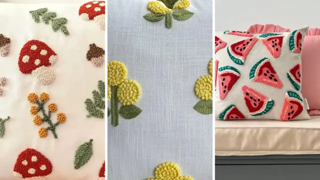 کوسن کوبلن دوزی با طرح‌های خاص و هنری برای دکوراسیون مبل کلاسیک و مدرن