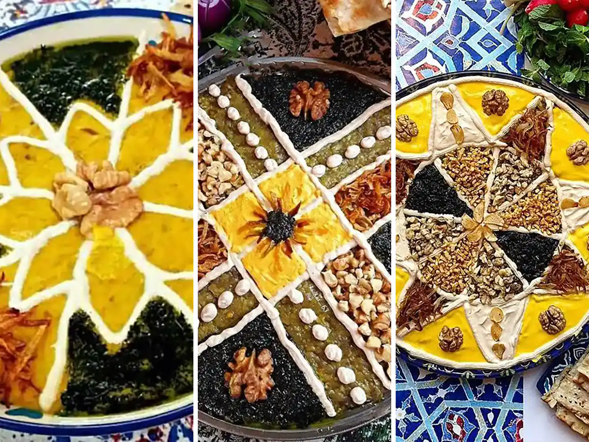 تزیین آش رشته با کشک زعفرانی​ایده‌های تزیین آش رشته ساده​تزیین آش رشته برای مهمانی​نقش پیاز داغ در تزیین آش​
بهانه ی خوبش....
+5
Cookpad
+5
آرسس شف
+5تزیین آش رشته با حبوبات​استفاده از سبزیجات در تزیین آش​