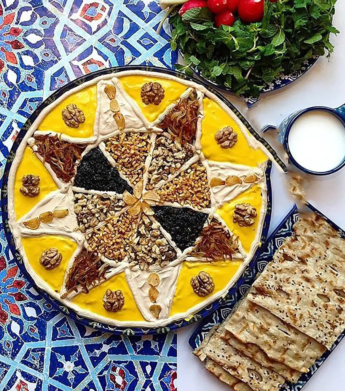 تزیین آش رشته با کشک زعفرانی​ایده‌های تزیین آش رشته ساده​تزیین آش رشته برای مهمانی​نقش پیاز داغ در تزیین آش​
بهانه ی خوبش....
+5
Cookpad
+5
آرسس شف
+5تزیین آش رشته با حبوبات​استفاده از سبزیجات در تزیین آش​