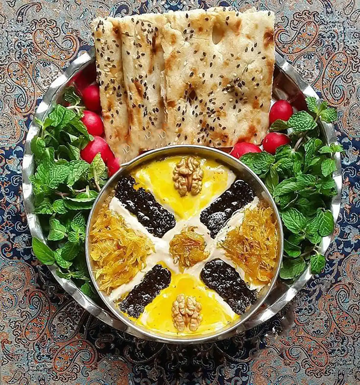 تزیین آش رشته با کشک زعفرانی​ایده‌های تزیین آش رشته ساده​تزیین آش رشته برای مهمانی​نقش پیاز داغ در تزیین آش​
بهانه ی خوبش....
+5
Cookpad
+5
آرسس شف
+5تزیین آش رشته با حبوبات​استفاده از سبزیجات در تزیین آش​