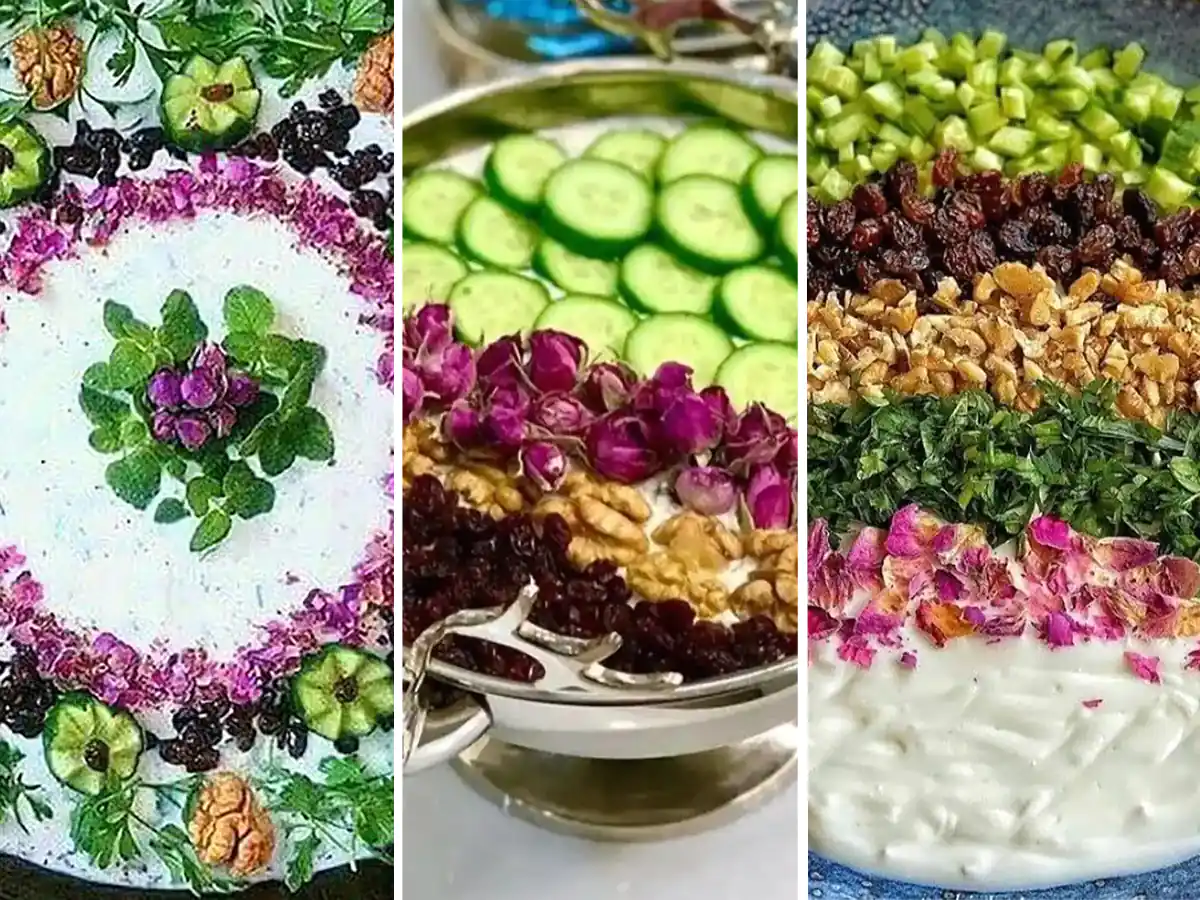 آب دوغ خیار آب دوغ خیار رستوران آب دوغ خیار مال کجاست ماست و خیار با کشمش و گردو