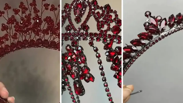 مدل تاج عروس قرمز | خوشگل و متفاوت برای عروس‌های جسور و خوش‌سلیقه امروزی