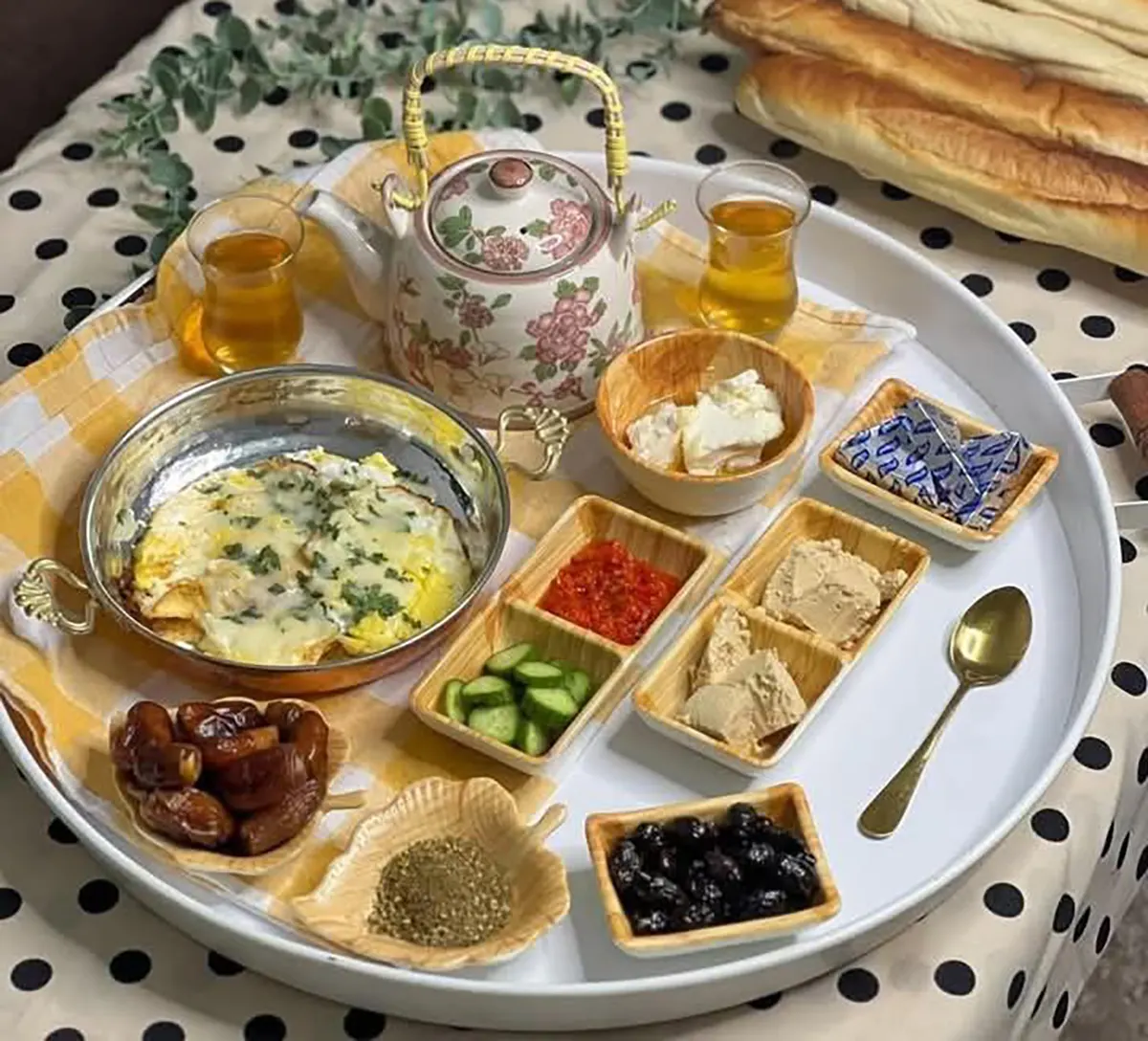 چیدمان صبحانه لاکچری