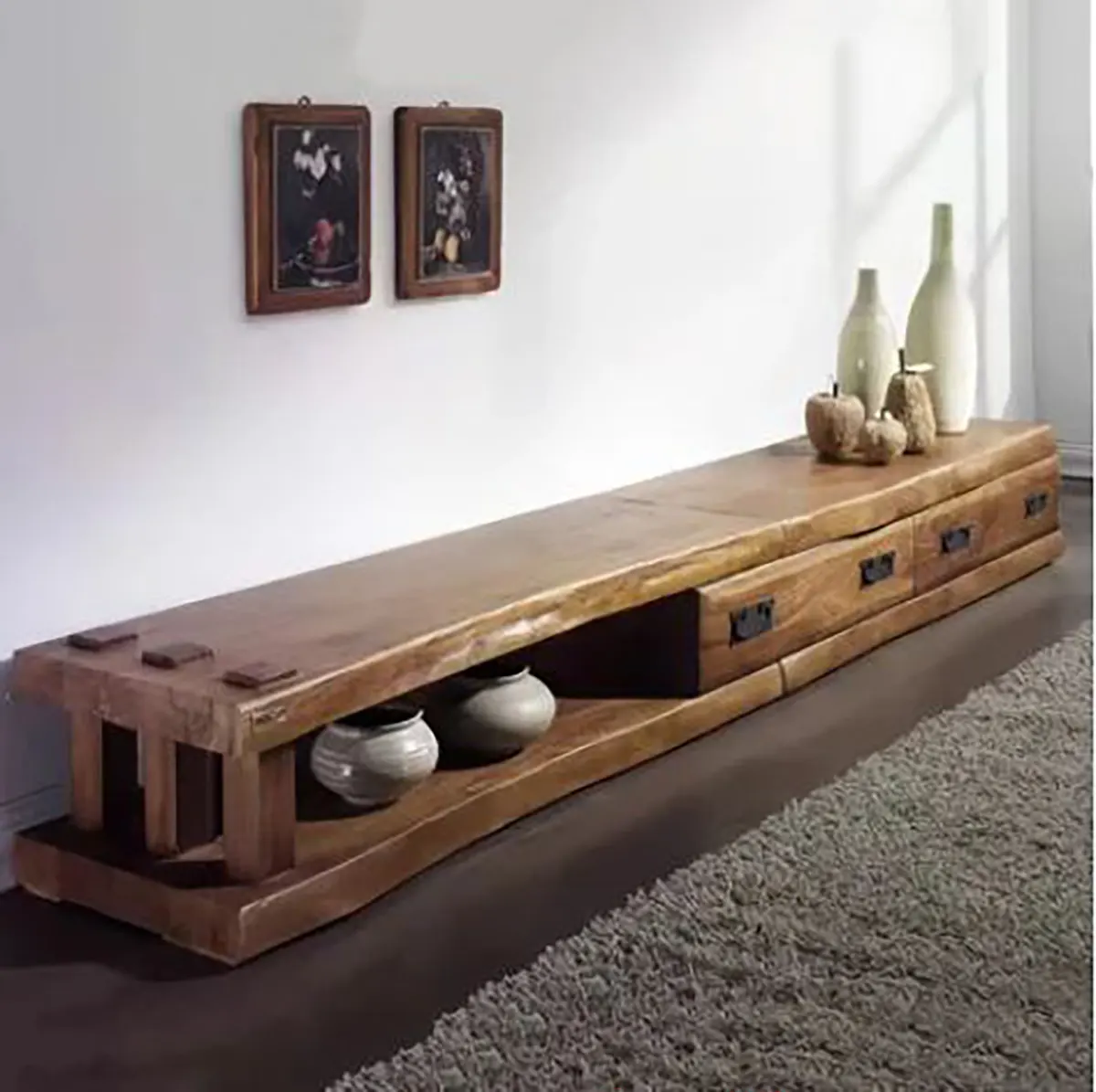میز تی وی چوب روستیک
