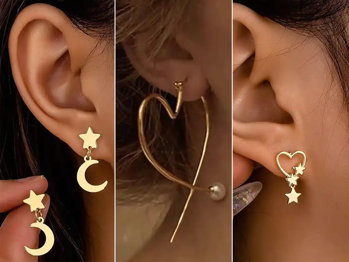گوشواره حلقه ای آویزدار گوشواره طلا بچه گانه گوشواره حلقه ای طلا گوشواره طلا ظریف لیست قیمت گوشواره طلا