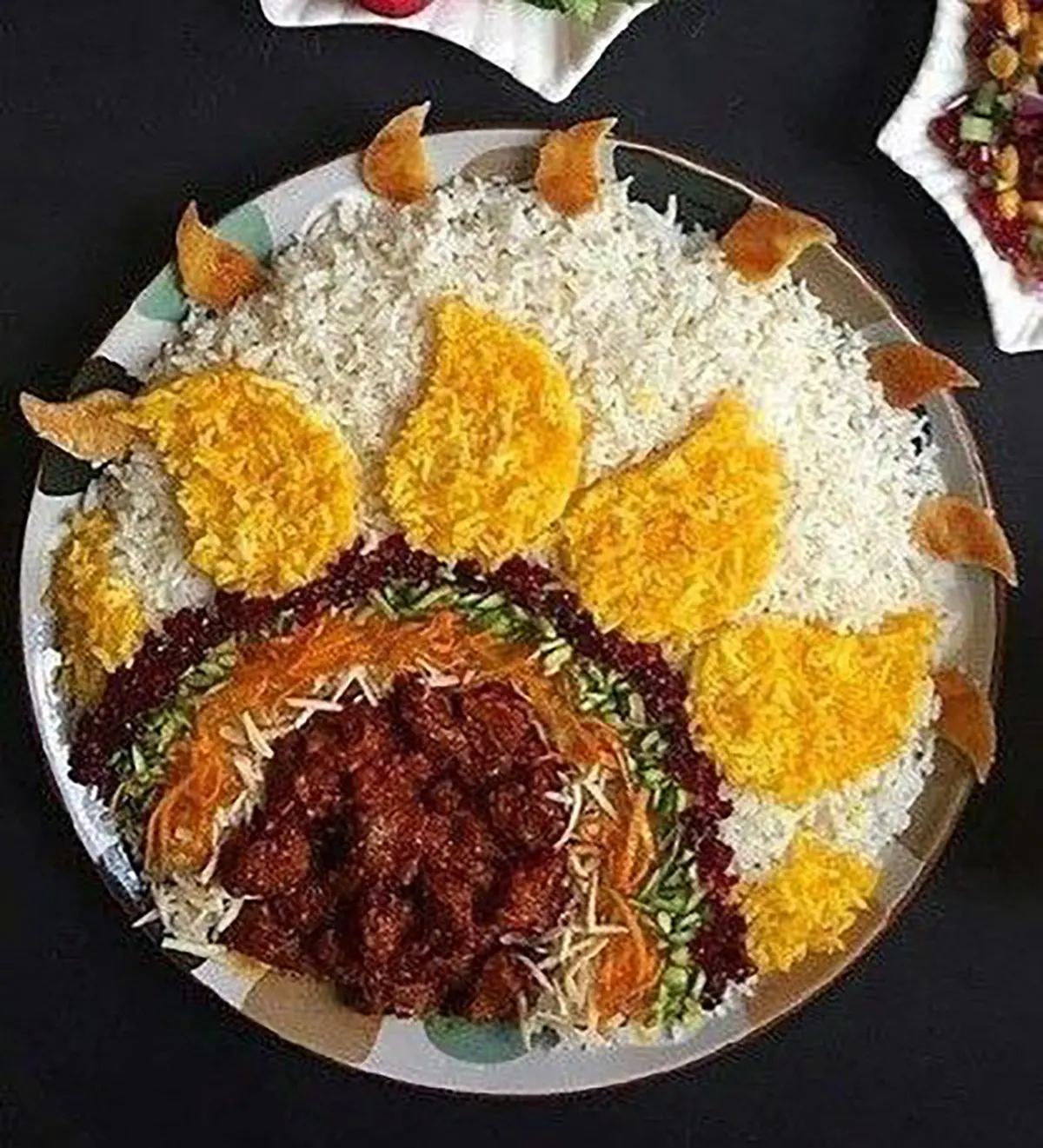 تزیین پلو مجلسی