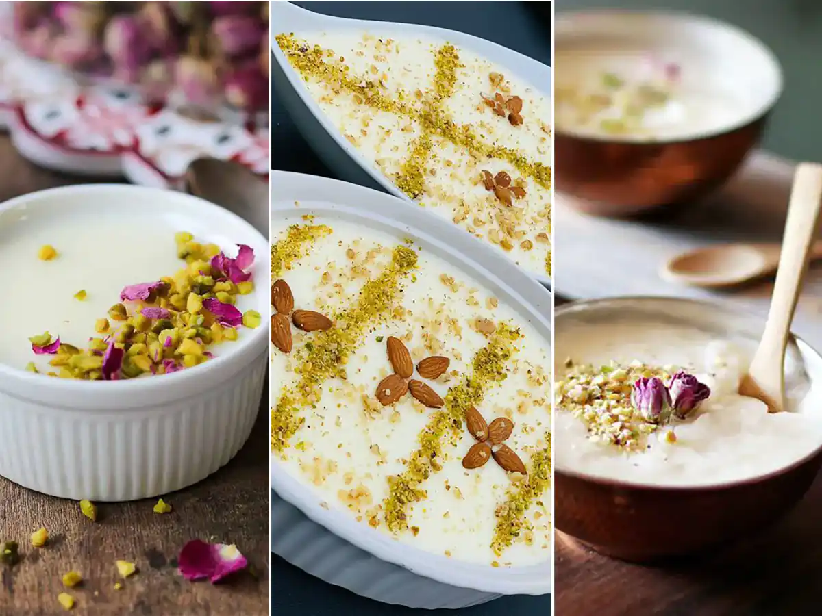 تزیین فرنی و شیربرنج
