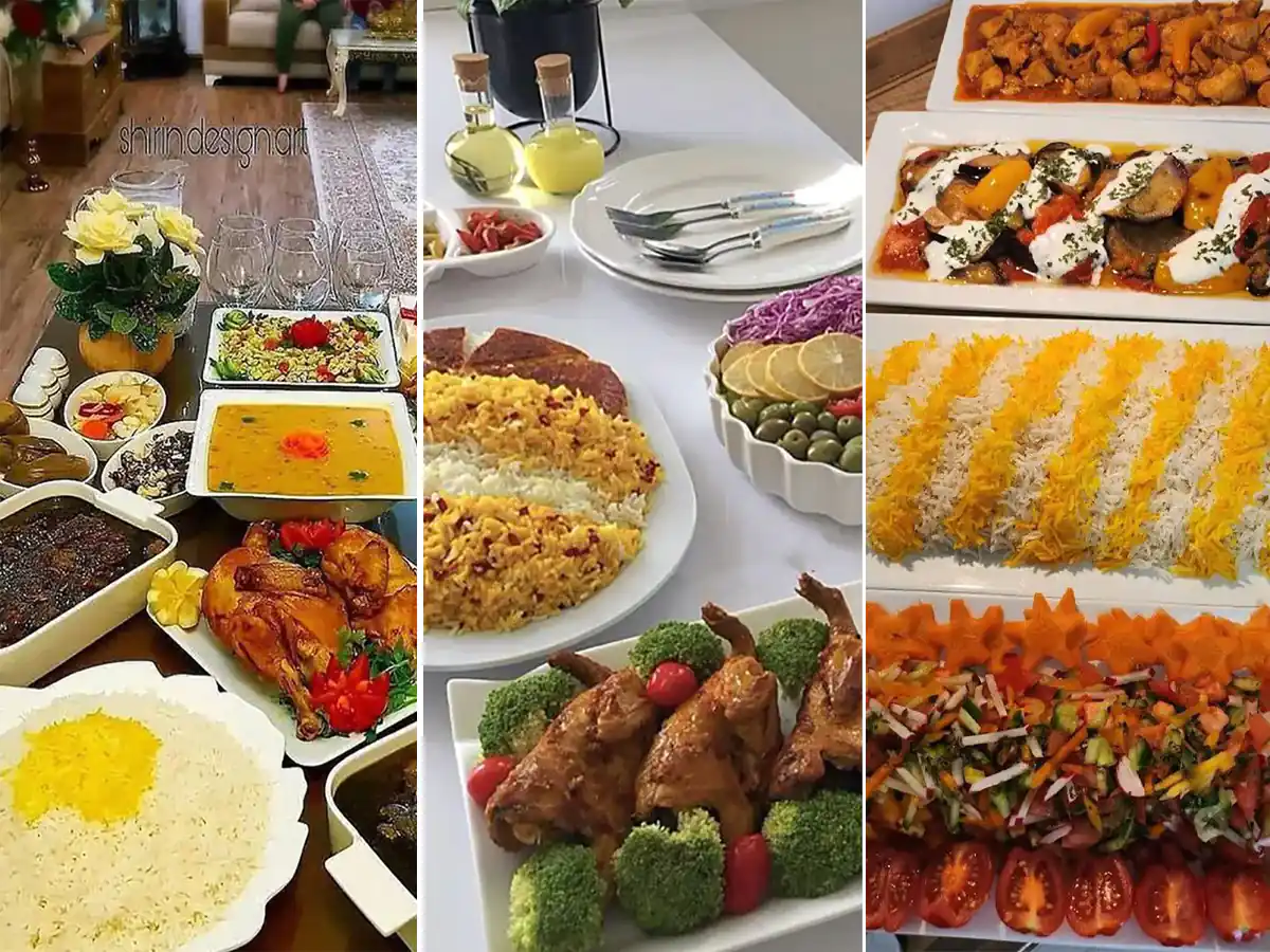 چیدمان میز شام لاکچری