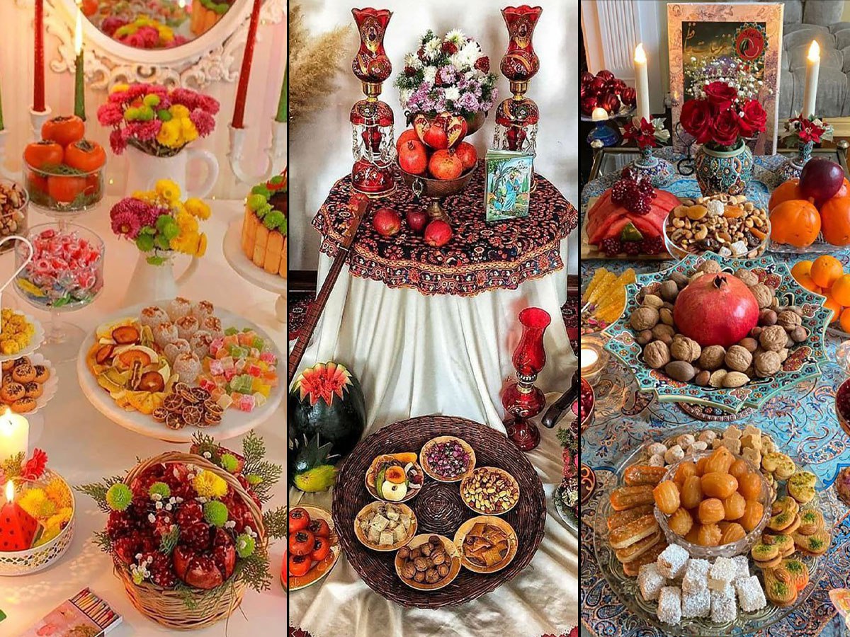 تزیین شب یلدا برای عروس اینستاگرام