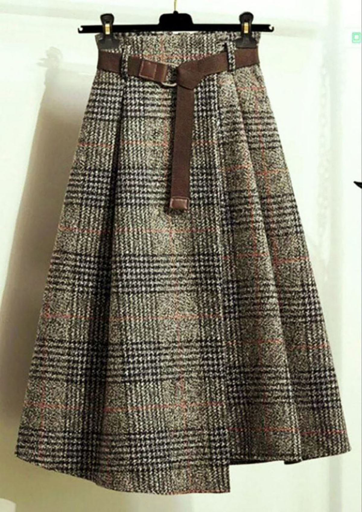 دامن چهارخونه بلند