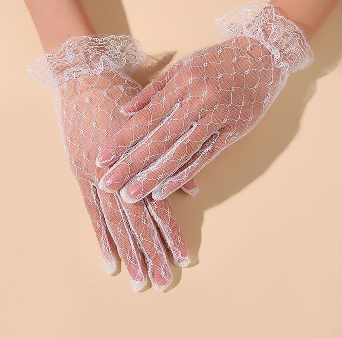 دستکش توری مجلسی زنانه