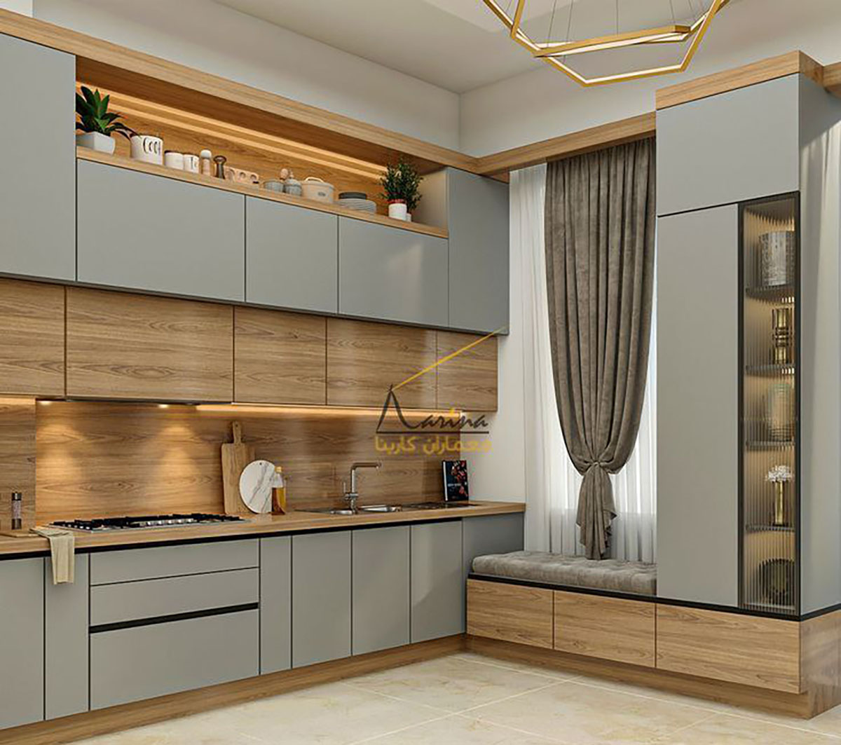 مدل کابینت آشپزخانه ساده
