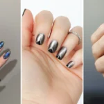 کلاژ سه استایل مدل ناخن آینه‌ای براق