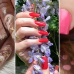 کلاژ مدل ناخن مربعی در سه رنگ
